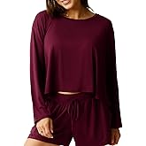 Kindred Bravely Aria Casual Cropped Long Sleeve Maternity Top | Nursing Shirts for Breastfeeding