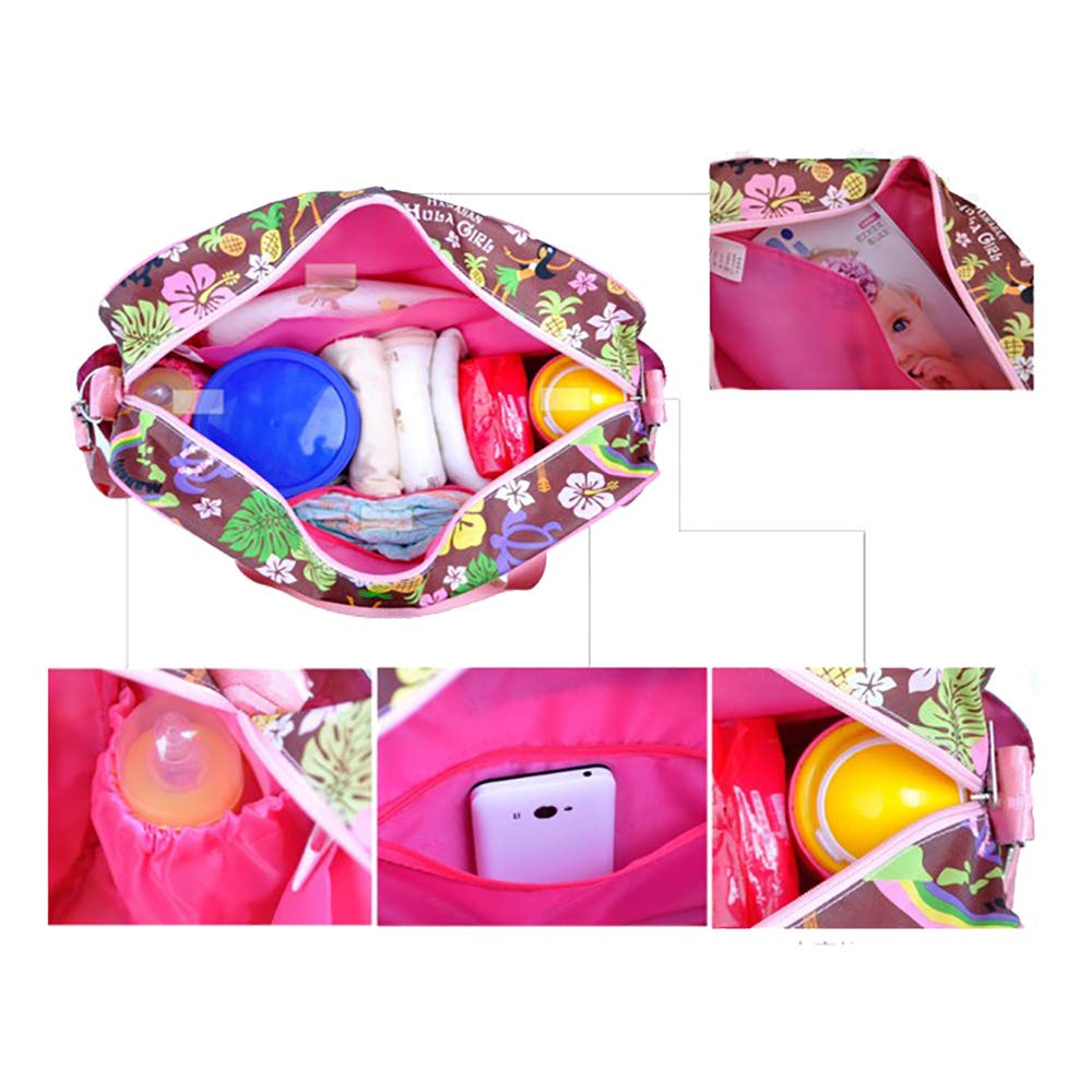 Diaper Bag Women Tote Bag Nylon Nappy Bags Sturdy Shoulder Bag Pregnant Handbag for Traveling Fox