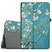 Fintie Folio Case for Samsung Galaxy Tab E 9.6 2015 (Model SM-T560/T561/T565/T567), Slim Fit Premium Vegan Leather Cover, Blossom