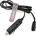 SZRMCC 12V DC Cigarette Lighter Cable 2 Pin Lead Cable Plug Car Cool Box Mini Fridge Replacement Extension Wire for Car Cooler Box Mini Fridge Wagan EL6214 (Straight,1.5M)