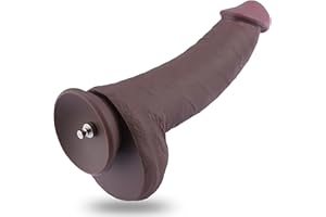 Hismith 11.5" Dual-Density Soft Silicone Dildo, 8.5" Insertable Length, 2.7" Max Width, Realistic Dildo with KlicLok System S