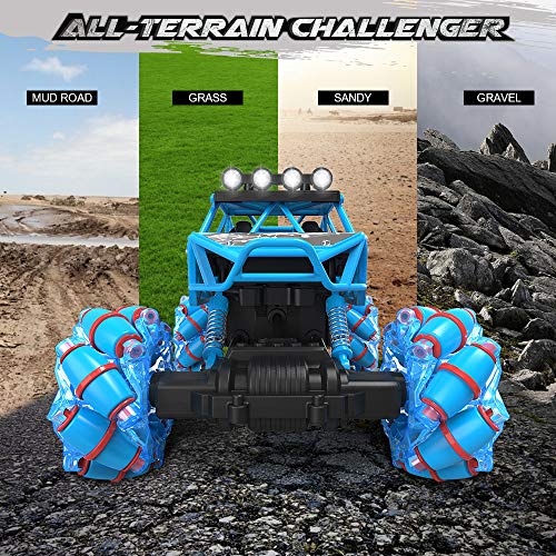RAGU Drift Remote Control Car 1: 16 Rechargeable RC Truck 2.4 Ghz 4WD High Speed All Terrain Monster Truck with LED Lights & Music, Car Toys for Boys Girls