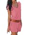 Combinaison Short Femme Été Sans Manches - Salopette Taille Élastique V-Col Avec Poches