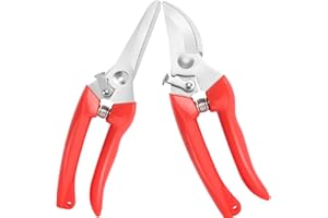 Premium garden shears, meperez pruning scissors gardening tools, pruners for flower, bushes, rose and fruit tree, use for florist, yard and orchard the plant clippers, sharp steel anvil snips