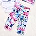 ASTRILL 4Pcs Infant Baby Boy Girls Letters Long Sleeve Romper+Flower Pant+Hat+Headband Warm Clothes, 3-6 Months, Blue