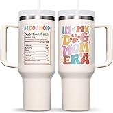 Dog Mom Gifts for Women, Christmas Gift for Dog Lover, 40 OZ Tumbler Dog Gifts for Mom, Wife, Grandma, Auntie, Sister, Friends, Teacher, Birthday Gifts for Dog Owners In My Dog Mom Era Insulated Cup