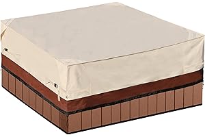Westblue Hot Tub Cover- Square Spa Covers for Hot Tub Waterproof & Anti-UV with Corner Reinforcement, 600D Heavy Duty Oxford Fabric &4 Air Vents, 86 x 86 inch Outdoor Hot Tub Cover Protector