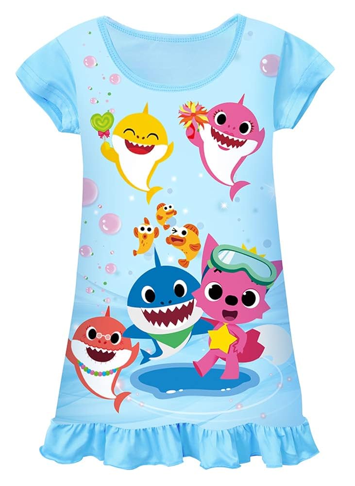 girls shark pajamas