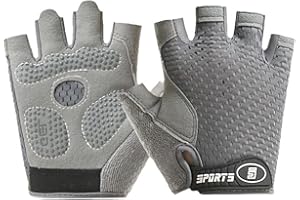 HinyBoeh Kids Cycling-Half-Gloves with Non-Slip - Adjustable-Mesh-Breathable Gel-Biking-Gloves for Boys Girls