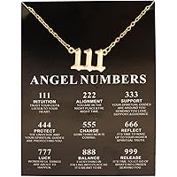 COLORFUL BLING 111 222 333 444 555 777 888 999 Angel Number Necklace with Black Meaningful Card Lucky Number Pendant Choker N