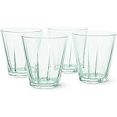 Rosendahl Grand Cru Recycled Glass Tumblers (Set of 4) - 8.8 Fl. Oz. - Lead-Free, Dishwasher Safe, Elegant Clear Glass Drinkware for Water, Juice, Coffee, and Wine - Modern, Durable (Green)