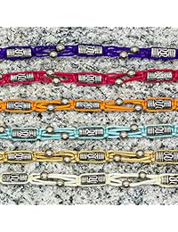 FROG SAC 6 Ankle Bracelets for Women - Braided Anklets for Women with Tibetan Metal Beads - Wax String Beach Anklets Bracelets - Summer Fashion Foot Jewelry for Women and Girls