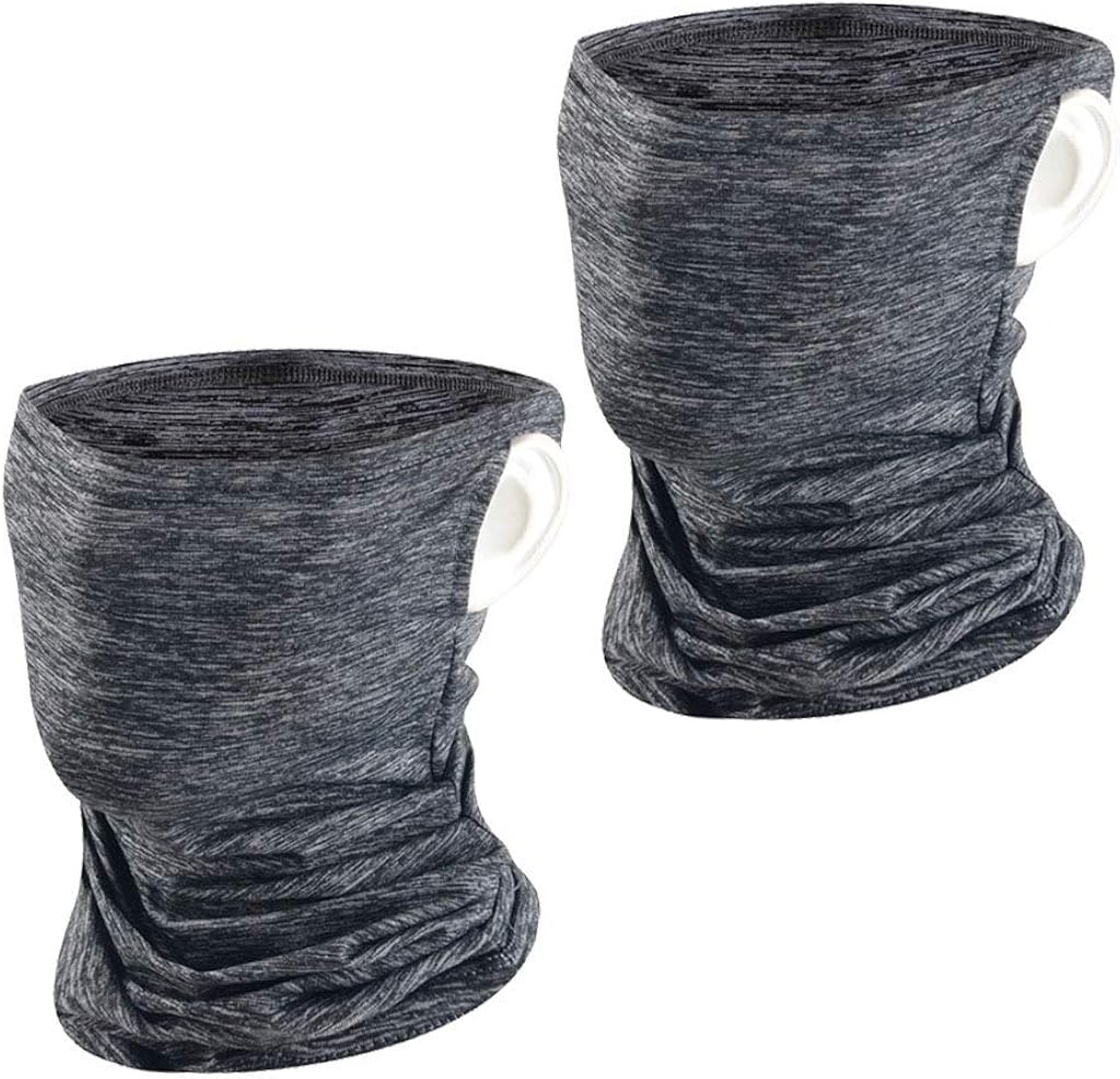 Neck Gaiter Summer Face Mask Reusable Bandanas (2 Pcs), UV Protection Breathable Scarf Face Mask