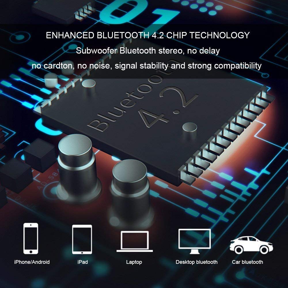 Portable Bluetooth Speaker,XPLUS 4.2 Outdoor/Indoor Stereo Hi-Fi Speaker with Led,FM,Hands-Free Phone Calling,Two Passive Subwoofers,Time,Temperature,Two Alarm Clock,Great for Party,Traveling