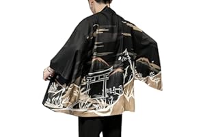 Seidarise Men's Haori Jacket Kimono Cardigan Yukata Noragi Happi Coat
