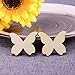 WINOMO 50pcs Mixed Size Wooden Butterfly Cutouts Craft Embellishment Gift Tag Wood Ornament for DIY