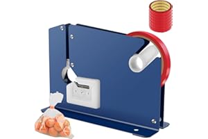 Metal Tape Bag Sealer with 7 Bag Sealing Tape, Manual Food Sealer Machine with Trimmer Cutter, Plastic Bag Sealer Poly Bag Se