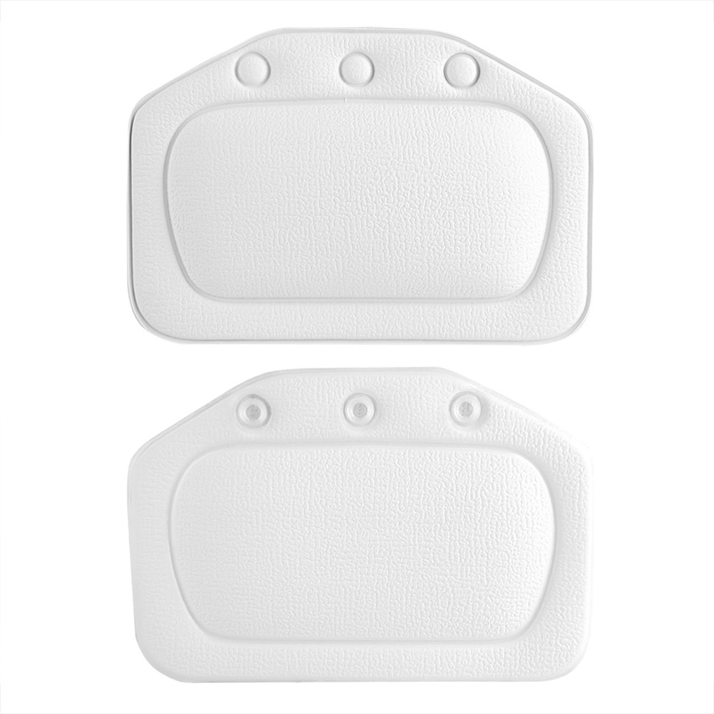 VIFERR Bath Pillow for Head Neck Waterproof Bath Cushion with Suction Cups Bathtub Pillow for Home Spa Bathroom (White)