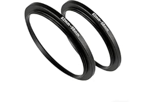 YUANYI Step-up Adapter Rings for DSLR Camera Lens, Black, 52mm-58mm, UV ND CPL Filter Ring Adapter, 2 Pack (52mm to 58mm)