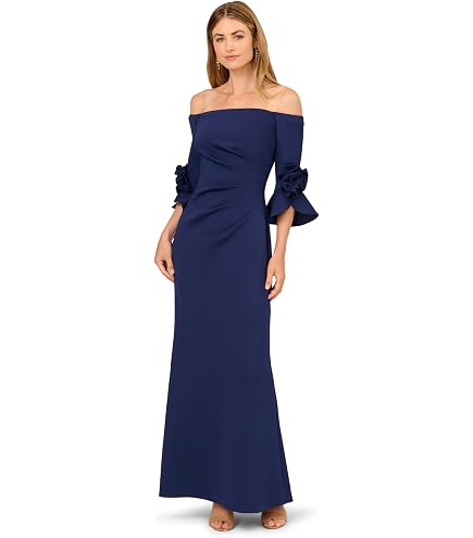 vince camuto blue dress Womens Solid Gown Dress, Blue, 2 : Clothing, Shoes & Jewelry tag-London-model Mac Duggal Women's Cocktail the options for layering Shoe Size (UK):11.5
