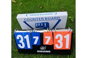 HSZJsto Portable Table Top Scoreboard Flipper, Multi Sports Score Flip Scoreboard Score Keeper