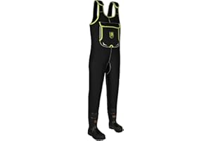 Gator Waders Mens Retro Neoprene Chest Waders for Men - Ultimate Mobility with Roomy Inseam - Adjustable Shoulder Straps