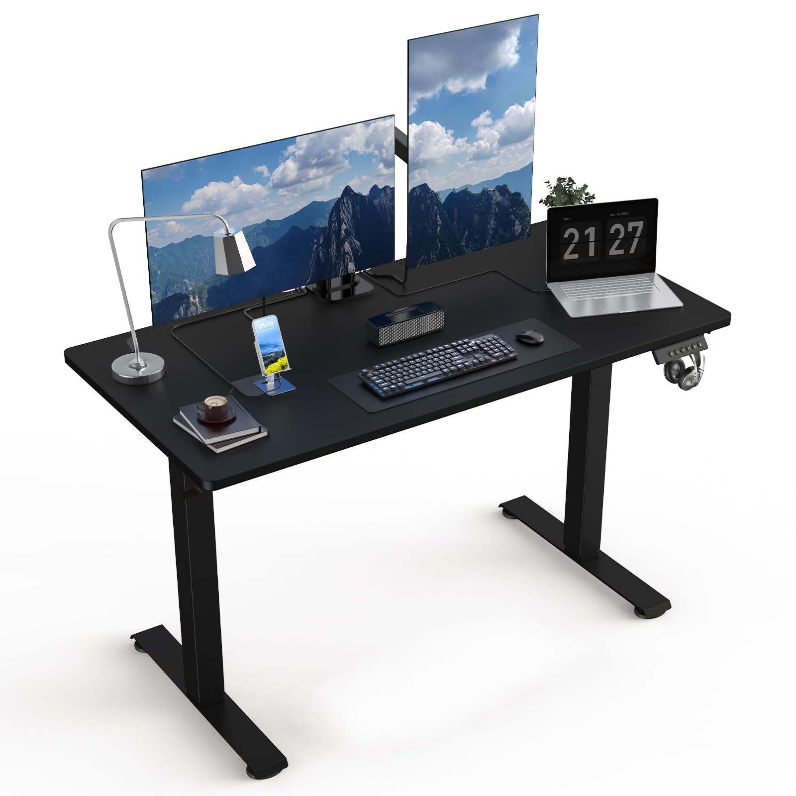 Photo 1 of ExaDesk 48 * 24 Electric Standing Desk, Adjustable Height Sit Stand Up Desk, Motorized Home Office Computer Gaming Workstation Desk