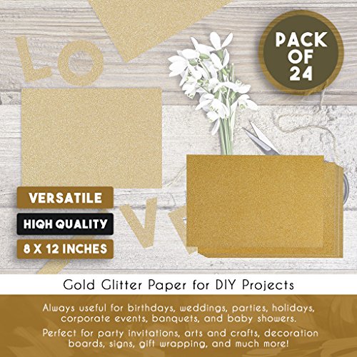 3 Glitter+Cardstock+Paper+Decorations+Double+Sided