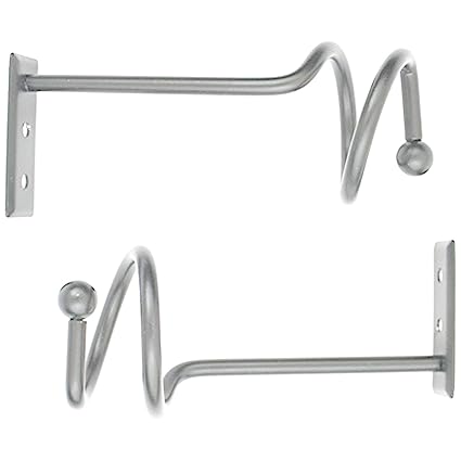 Silver Grey Home Kitchen Qpc Direct Pair Swag Holders Twisted