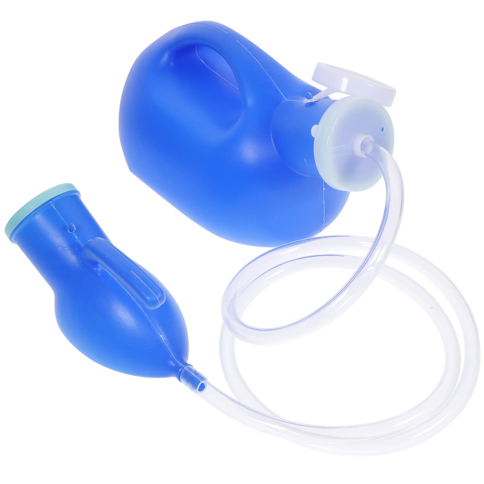 Photo 1 of KALLORY Portable Urinals for Men Men Urinal Bottle with Tube Spill Proof Male Pee Bottle Reusable Camping Toilet for Patient Elderly 2000ml Blue