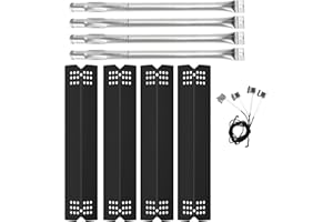 SOLDBBQ Grill Parts for Nexgrill Replacement Parts 4 Burner 720-0925P 720-0925 720-0882A 720-0896E 720-0896, 720-0896B, 720-0896C 730-0896 Grills Porcelain Steel Heat Shield, Burner Tubes & Ignitors 4PCS Set