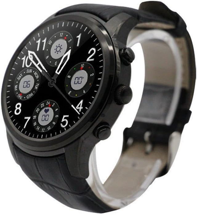 Finow x5 plus - PHONE smart watch - SIM Card - MT6580 A7 Quad core 1.3G - RAM 1GB + ROM 8GB - amoled IPS Display 400 400 - G3 /GPS/GSM - WiFi & Bluetooth 4- For iOS / Andorid (Black)