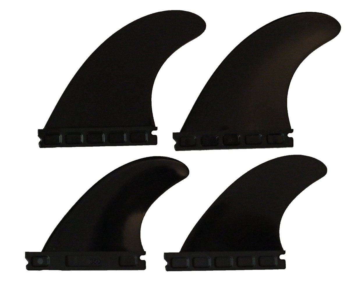 Northcore Eurofin FUTURES NYLON COMPOSITE QUAD FINS Black BAS-Q4