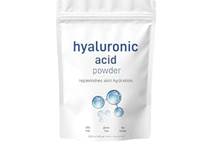 MQIJIN Hyaluronic Acid Powder for Skin Care - Low Molecular Weight, Cosmetic Grade, Water-Soluble Moisturizing Ingredient for DIY Facial Serum & Skincare