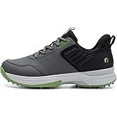 FitVille Wide Golf Shoes for Men, Wide Toe, Slip-on, Hands Free, Stability, Comfortable, Grip, Traction, 6 Non-Removable Cleats, Golf Course
