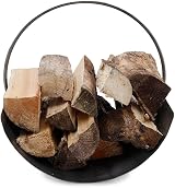 CHARLES BENTLEY Log Holder Juniper Circular Iron Silver 5kg Capacity 42x40x35cm view 4