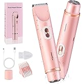 Bikini Trimmer for Women Electric Bikini Trimmer for Women 2 in 1 Dual Head Shaver Wo-Men Waterproof Painless Hair Removal for Sensitive Skin