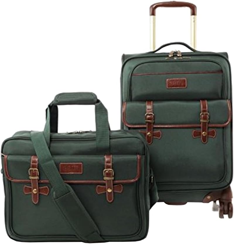 Samantha Brown SAM 21" Spinner and Messenger Bag 2-Piece Set - Olive