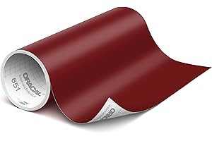ORACAL 651 Matte Burgundy Vinyl Durable Roll Easy to Weed Permanent Adhesive Craft Vinyl for Plotting Machines, Decals & DIY 