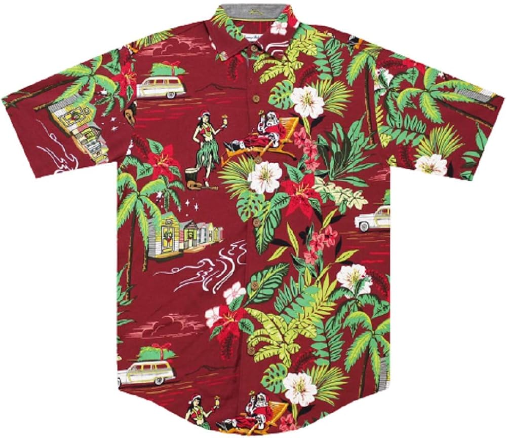 Tommy Bahama Home for The Huladays Christmas Camp Shirt at Amazon Men’s