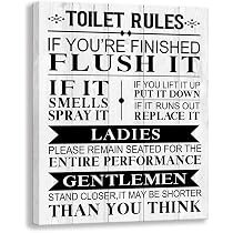 Amazon.com: Kas Home Bathroom Canvas Wall Art | Rustic Bathroom ...