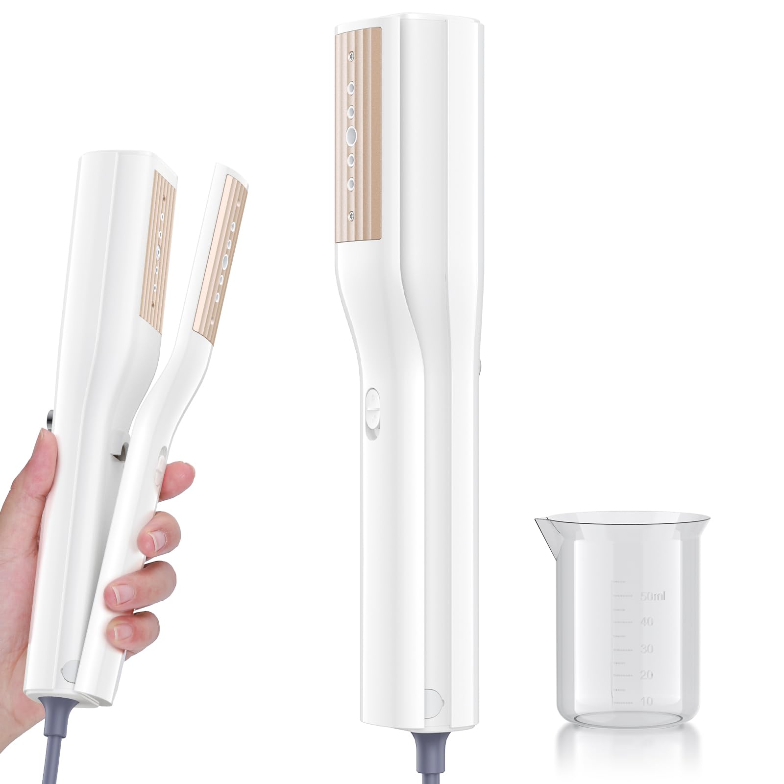Steamer for Clothes - Travel Iron Steamer, Portable Mini Handheld Garment Steamer, 2 in 1 Wet & Dry Ironing, 15s Fast Heat Up, 900W Wrinkles Remover Clothes Steamer for Home, 120V (lily white)