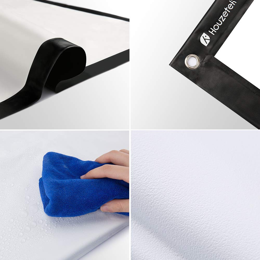 Projector Screen, 120 Inch Portable HD 16:9 Projection Screen Diagonal Foldable Indoor Outdoor Movie Screen with PVC Material