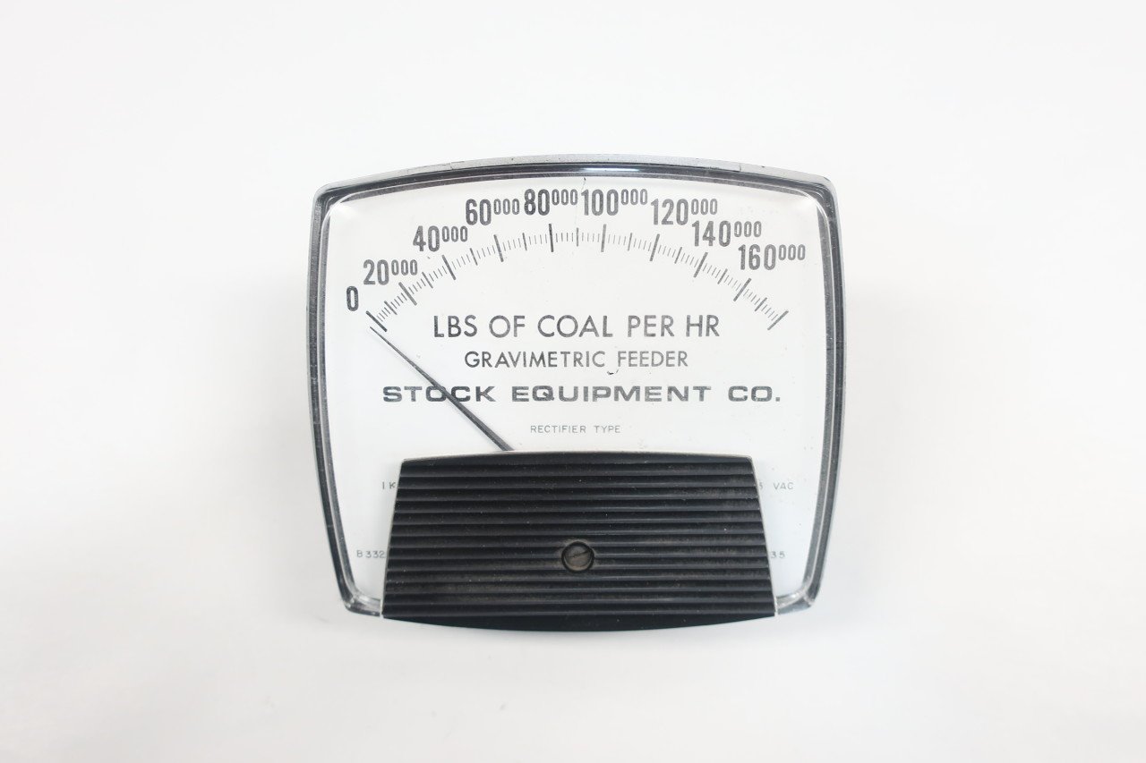 Stock Equipment B3320f Feeder Meter 0 160000lbs Coal Per Hour