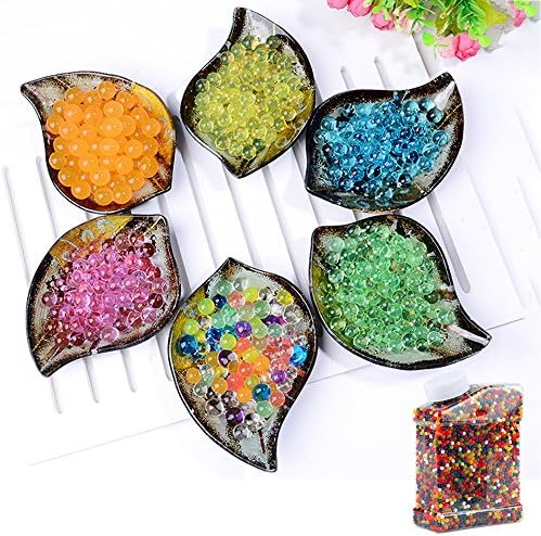 Water Beads Pack (9.2 oz), DIWENHOUSE Rainbow Color Mix Sensory Toys Water Gel Pearls Mini Balls Beads for Children, Home Decoration, Kids Sensory Toys