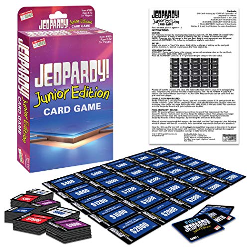 Jeopardy Card Game Junior Edition Travel Sized Quiz Competition