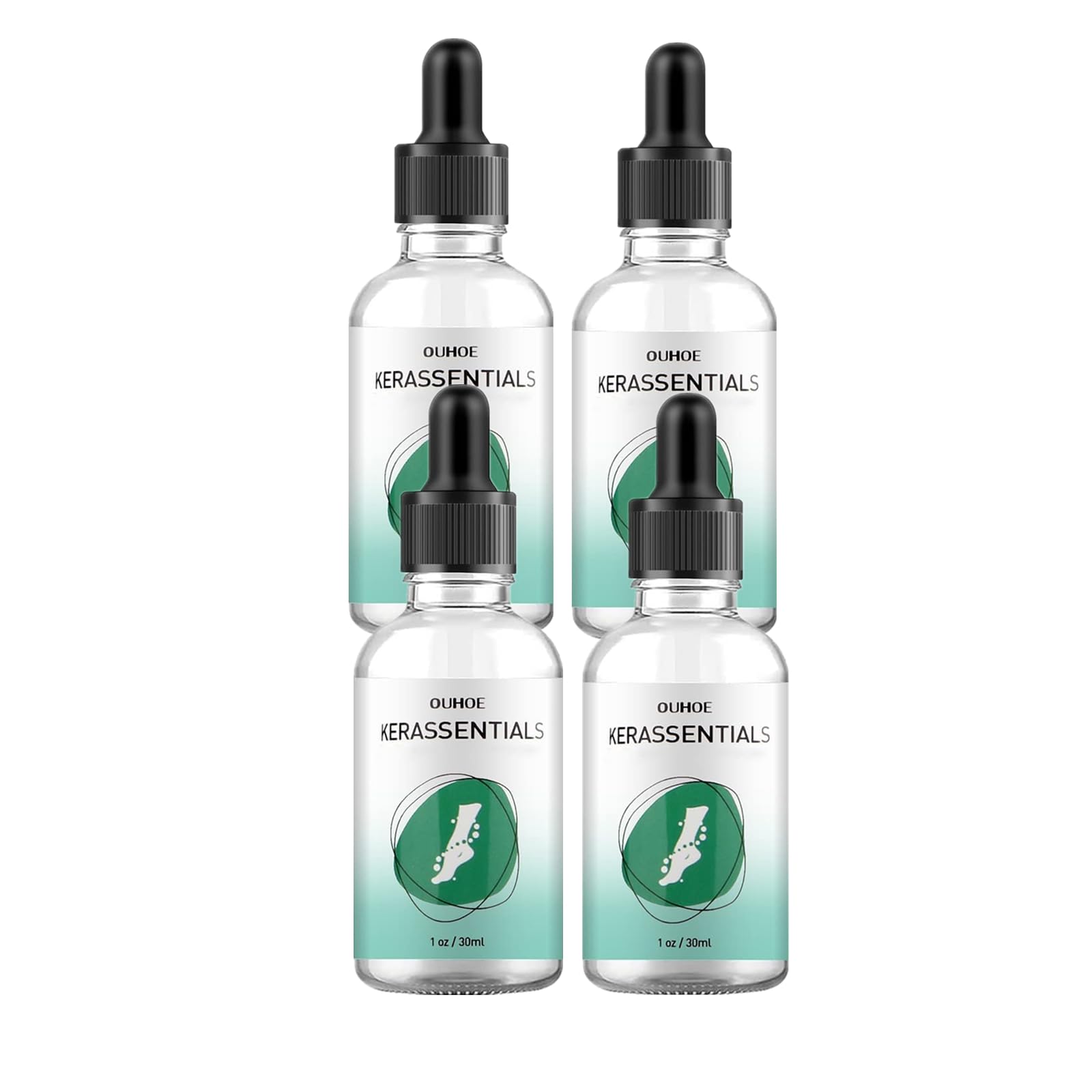 Kerassentials Nails Nutrient Oil,Kerassentials Toenail Oil,Nail Repair Solution, Nail Renewal Liquid For Damaged & Discoloration Nail 4PC(30ML/1PC)