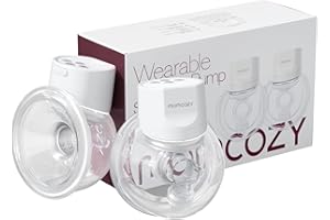 Momcozy Hands-Free Breast Pump S12 Pro, Wearable & Portable Pump with Soft DoubleFit Flange, 3 Modes | 9 Levels Double Electric Pump, Smart Display, 24mm, 2 Pack, Cozy White