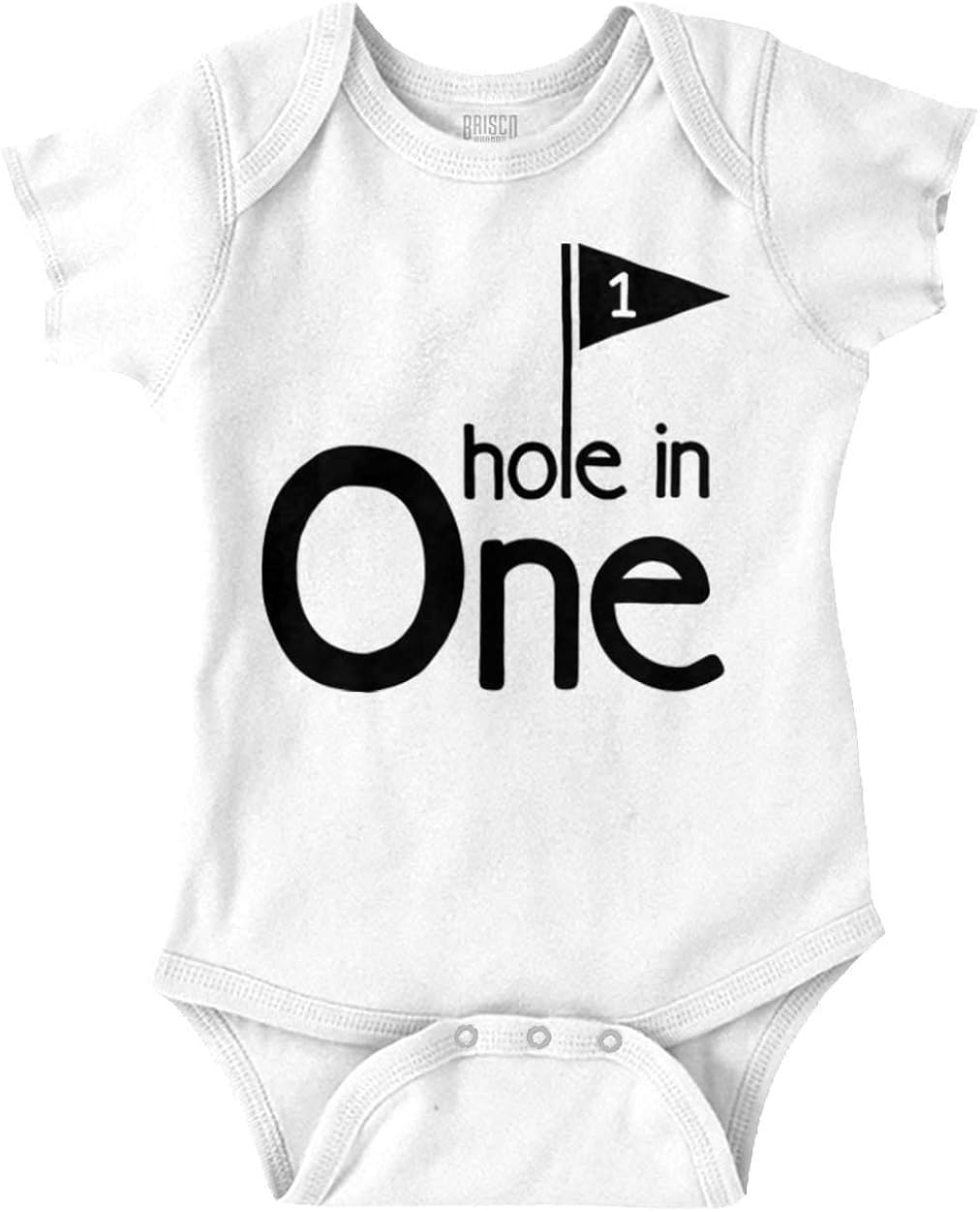 Hole in One Year Old Family Birthday Party Baby Romper Bodysuits