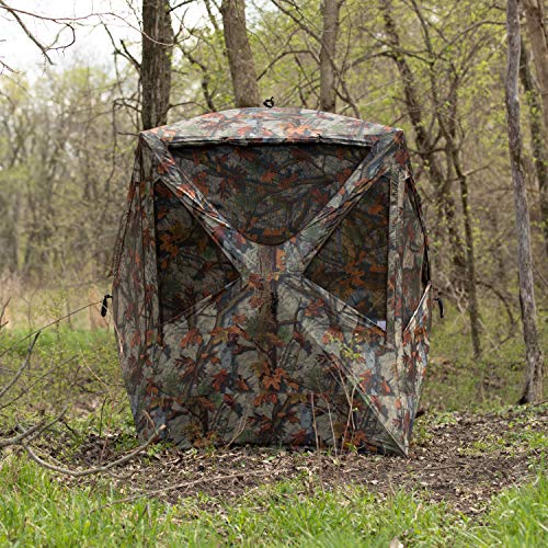 Barronett Prowler Tall Ground Hunting Blind, 2 Person Pop Up Portable, Woodland Camo